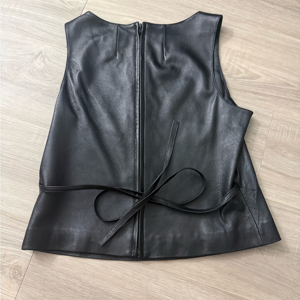Wilsons Leather Black Leather Tank Top